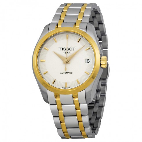 Tissot Couturier Automatic White Dial Two-tone Ladies Watch T0352072201100 watches
