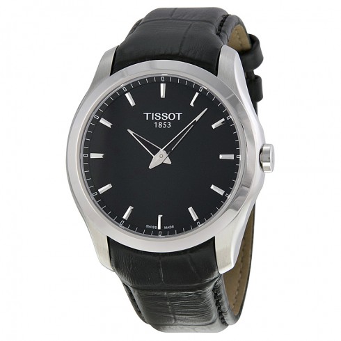 Tissot Couturier Black Dial Black Leather Men's Watch T0354461605100 watches