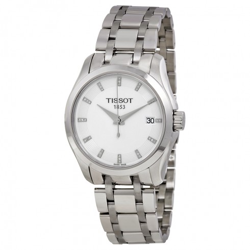 Tissot Couturier Silver Dial Stainless Steel Ladies Watch T0352101101600 watches