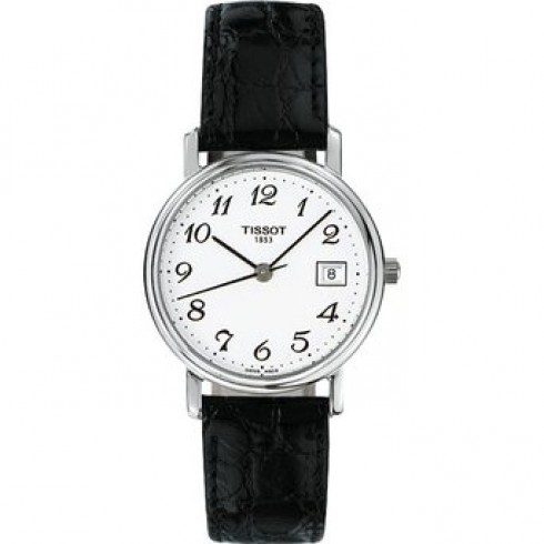 Tissot Desire White Dial Black Leather Ladies Watch T52.1.121.12 watches