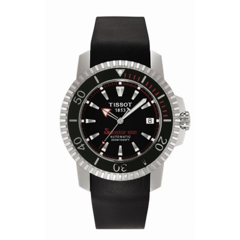 Tissot Diver Seastar Steel Black Rubber Automatic Men's Watch T19.1.593.51 watches