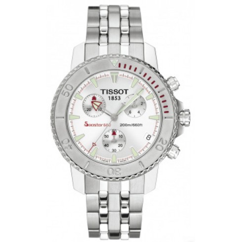 Tissot Diver Seastar Steel Chronograph Silver Men's Watch T19.1.485.31 watches