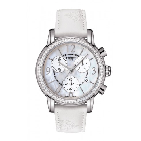 Tissot Dressport Mother Of Pearl Dial White Synthetic Stainless Steel With Diamonds Ladies Watch T0502176711700 watches