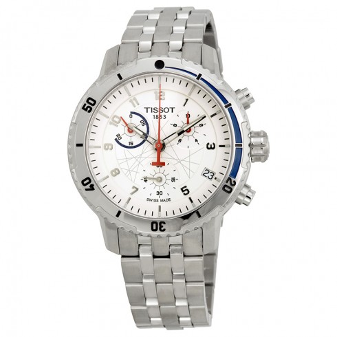 Tissot Ice Hockey Chronograph White Dial Stainless Steel Men's Watch T0674171101700 watches