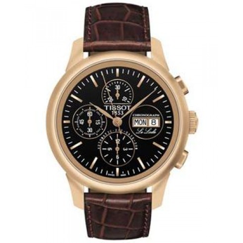 Tissot Le Locle Automatic Chronograrph Black Dial Brown Leather Men's Watch T41.5.317.51 watches