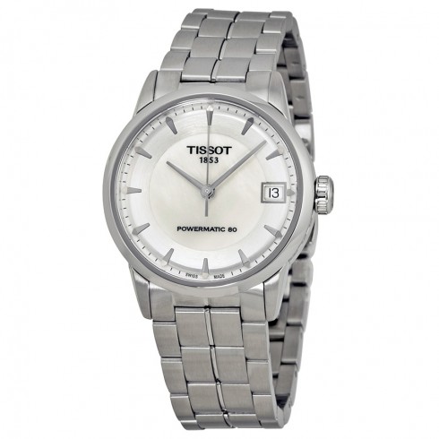 Tissot Luxury Powermatic 80 Mother of Pearl Dial Stainless Steel Ladies Watch T0862071111100 watches