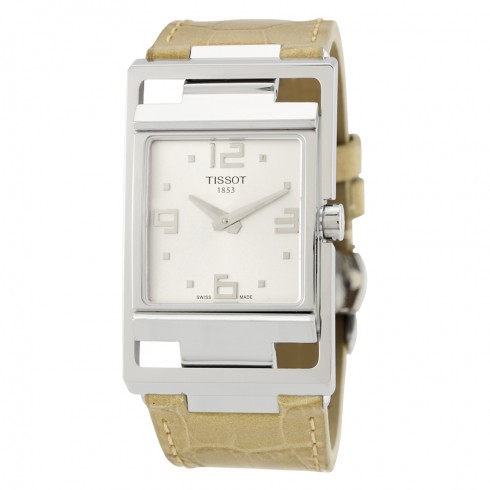 Tissot My T Silver Dial Beige Leather Ladies Watch T0323091603700 watches