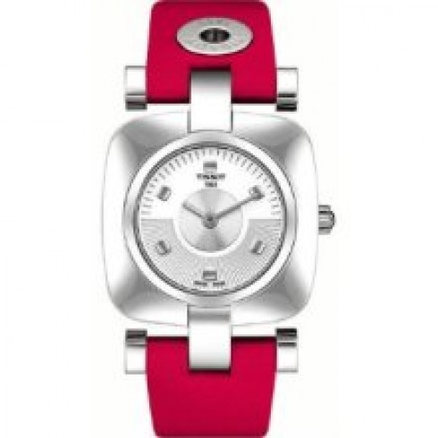 Tissot Odaci-T Silver Dial Pink Leather Ladies Watch T0203091603102 watches