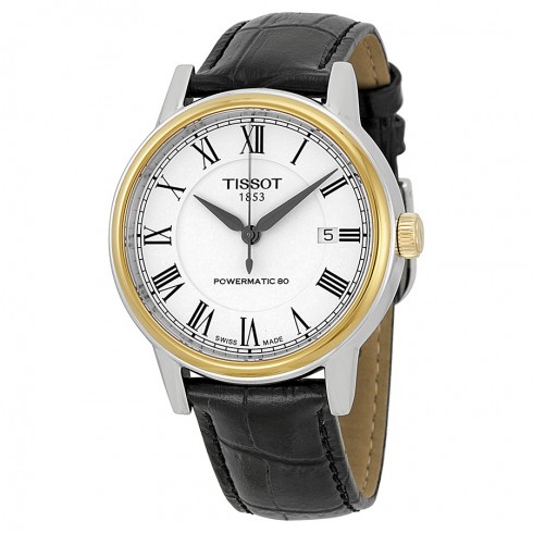 Tissot Powermate 80 Automatic White Dial Black Leather Men's Watch T0854072601300 watches