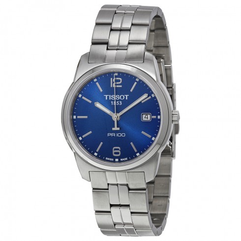 Tissot PR 100 Blue Dial Bracelet Men's Watch T0494101104701 watches