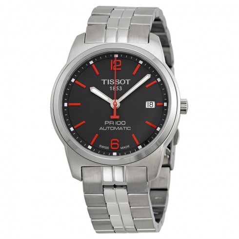 Tissot PR100 Automatic Anthracite Dial Stainless Steel Men's Watch T0494071106700 watches