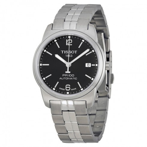 Tissot PR100 Automatic Black Dial Stainless Steel Men's Watch T0494071105700 watches