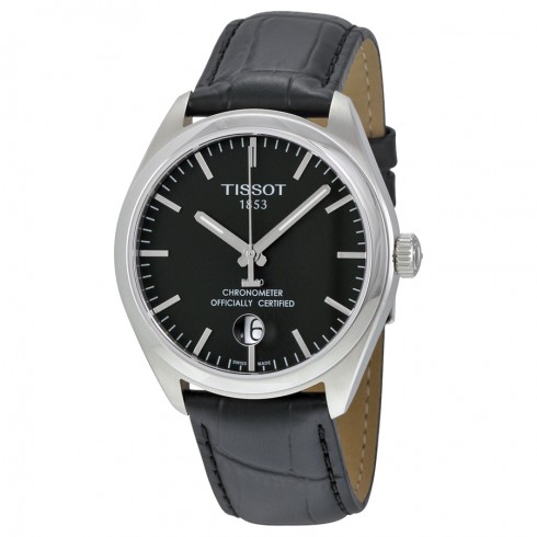 Tissot PR100 Black Dial Black Leather Men's Watch T1014511605100 watches