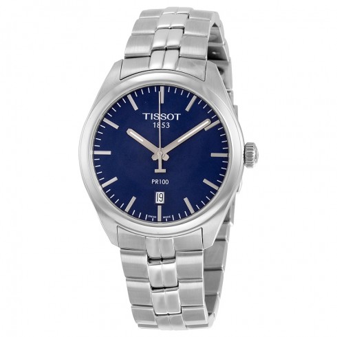 Tissot PR100 Blue Dial Stainless Steel Men's Watch T1014101104100 watches