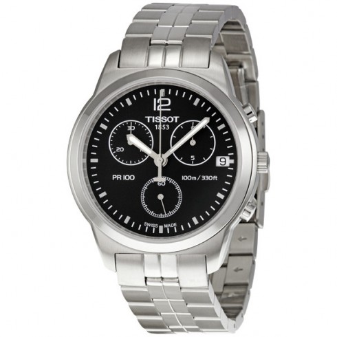 Tissot PR100 Chronograph Black Dial Men's Watch T0494171105700 watches