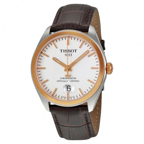 Replica Tissot PR100 Silver Dial Black Leather Men's Watch T1014512603100 Watch