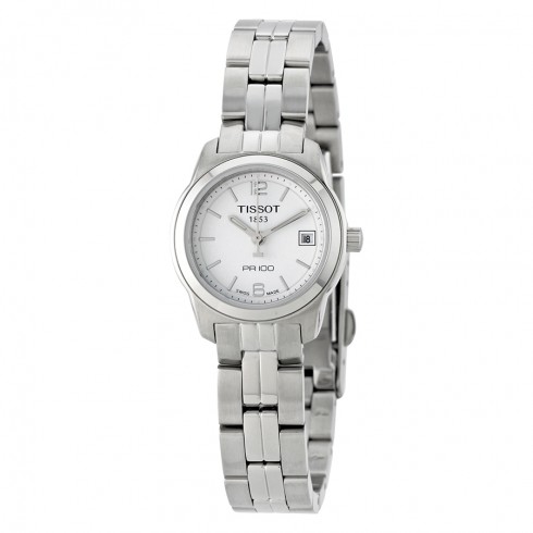 Tissot PR100 White Dial Stainless Steel Ladies Watch T0492101101700 watches