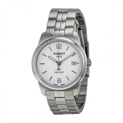 Tissot PR100 White Dial Stainless Steel Men's Watch T0494101101700 watches
