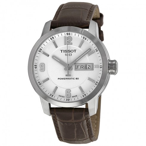 Tissot PRC 200 Automatic White Dial Brown Leather Men's Watch T0554301601700 watches
