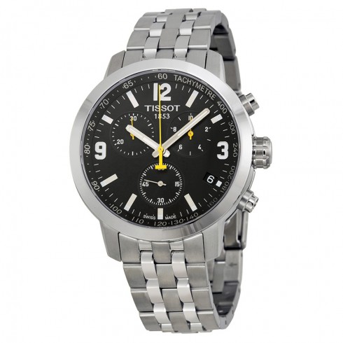 Tissot PRC 200 Chronograph Black Dial Stainless Steel Men's Watch T0554171105700 watches