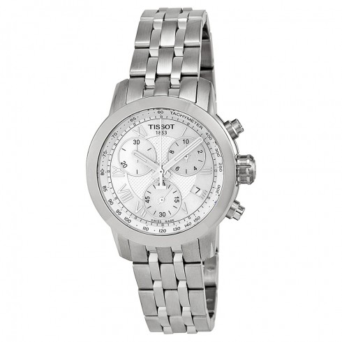 Tissot PRC 200 Chronograph Mother of Pearl Dial Stainless Steel Ladies Watch T0552171111300 watches