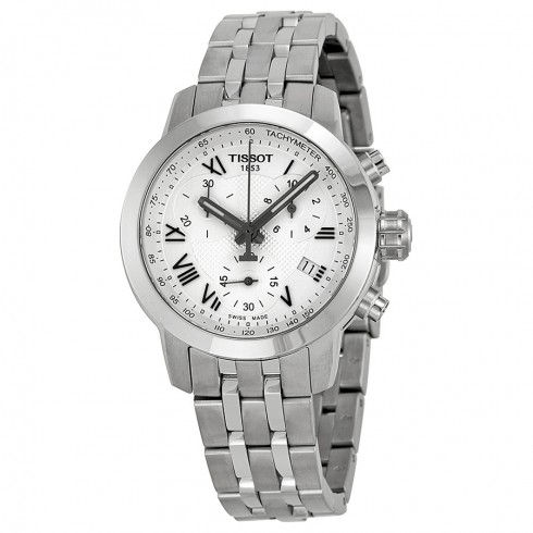 Tissot PRC 200 Chronograph White Dial Stainless Steel Ladies Watch T055.217.11.033.00 watches