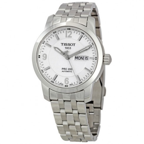 Tissot PRC 200 Men's Watch Automatic Bracelet Silver Dial T014.430.11.037.00 watches