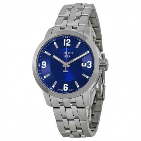 Tissot PRC 200 Quartz Blue Dial Stainless Steel Sport Men's Watch T0554101104700 watches