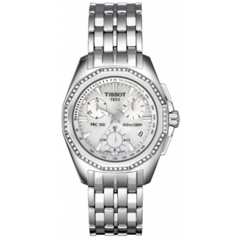 Tissot PRC100 Diamond Chronograph Ladies Watch T22.1.486.21 watches