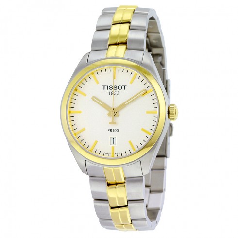 Tissot Quartz Silver Dial Two-tone Men's Watch T1014102203100 watches