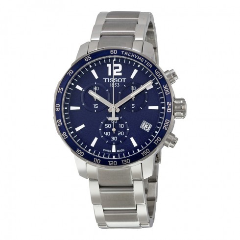 Tissot Quickster Chronograph Blue Dial Stainless Steel Men's Sports Watch T0954171104700 watches