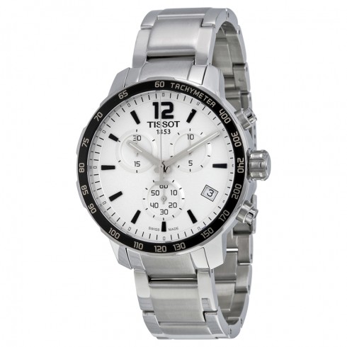 Tissot Quickster Chronograph Silver Dial Stainless Steel Case Men's Sports Watch T0954171103700 watches