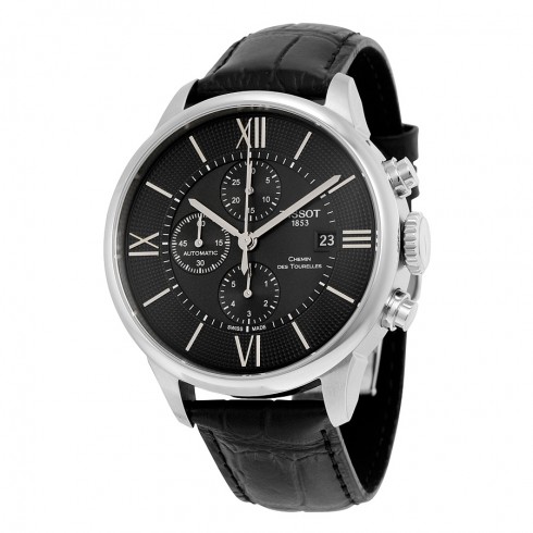 Tissot T-Classic Chemin Des Tourelles Black Dial Chronograph Men's Watch T0994271605800 watches