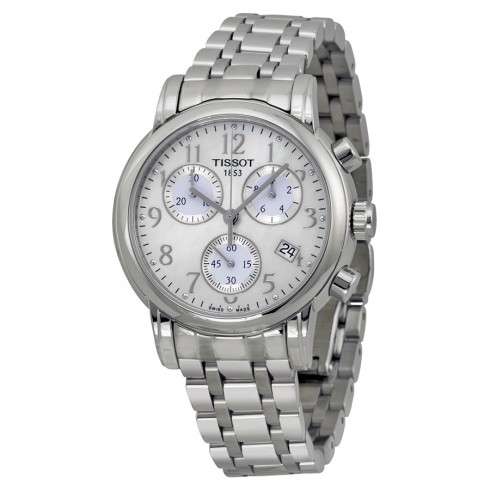 Tissot T Classic Chronograph Mother of Pearl Dial Steel Ladies Watch T0502171111200 watches