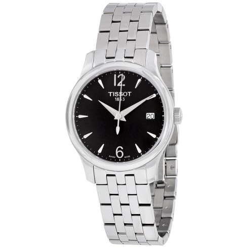 Tissot T-Classic Tradition Black Dial Stainless Steel Ladies Watch T0632101105700 watches