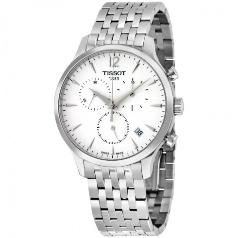 Tissot T-ClassicTradition Chronograph White Dial Stainless Steel Men's Watch T0636171103700 watches