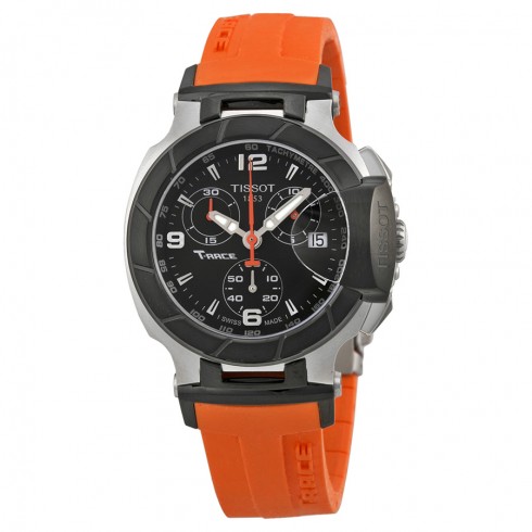 Tissot T Race Chronograph Orange Silicone Strap Ladies Watch T0482172705700 watches