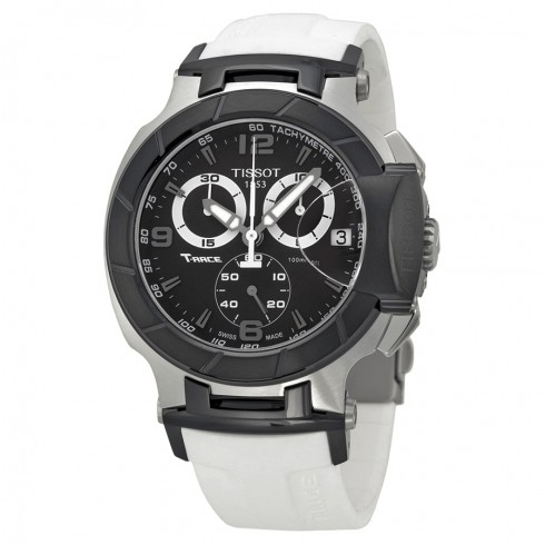 Tissot T Race Chronograph White Rubber Strap Men's Watch T0484172705705 watches