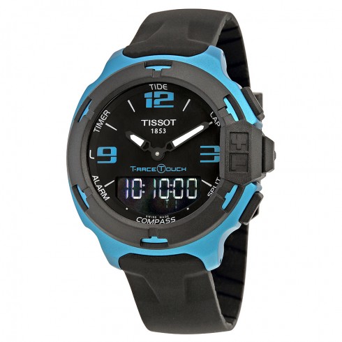 Tissot T-Race Touch Aluminium Black Dial Black Silicon Strap Men's Sports Quartz Watch T0814209705704 watches