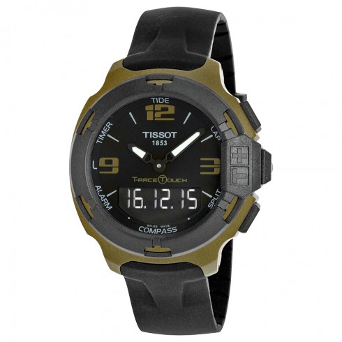 Tissot T-Race Touch Aluminium Black Dial Black Silicon Strap Men's Sports Quartz Watch T0814209705706 watches