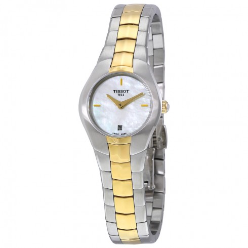 Tissot T-Round Mother of Pearl Dial Two-tone Ladies Watch T0960092211100 watches