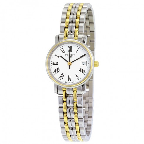 Tissot T-Sport Silver Dial Two Tone Stainless Steel Ladies Watch T52228113 watches