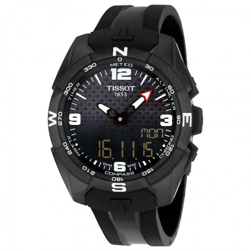 Tissot T-Touch Expert Solar Black Dial Black Silicone Men's Watch T0914204705701 watches
