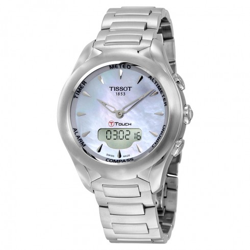 Tissot T-Touch Solar Lady Mother of Pearl Dial Stainless Steel Ladies Watch T0752201110100 watches