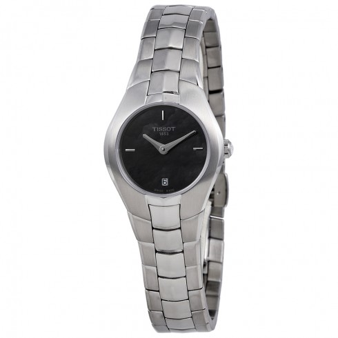 Tissot T Trend T Round Black Dial Stainless Steel Ladies Watch T0960091112100 watches