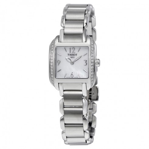 Tissot T-Wave Mother of Pearl Dial Diamond Ladies Watch T02138582 watches