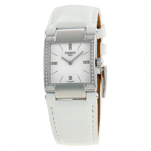 Tissot T2 Mother of Pearl Dial White Leather Ladies Watch T0903106611600 watches