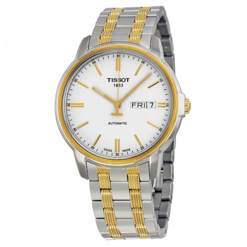 Tissot T-Classic Automatic III White Dial two-tone Men's Watch T0654302203100 watches