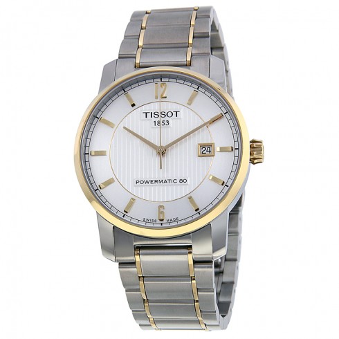 Tissot T-Classic Automatic Silver Dial Two-tone Men's Watch T0874075503700 watches