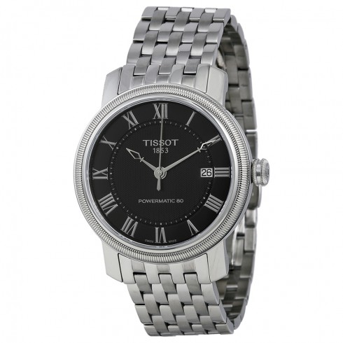 Tissot T-Classic Bridgeport Powermatic 80 Black Dial Stainless Steel Men's Watch T0974071105300 watches